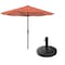 Pure Garden 9-Foot Outdoor Patio Umbrella with Base, Orange 50-101-TCB - alternate 2